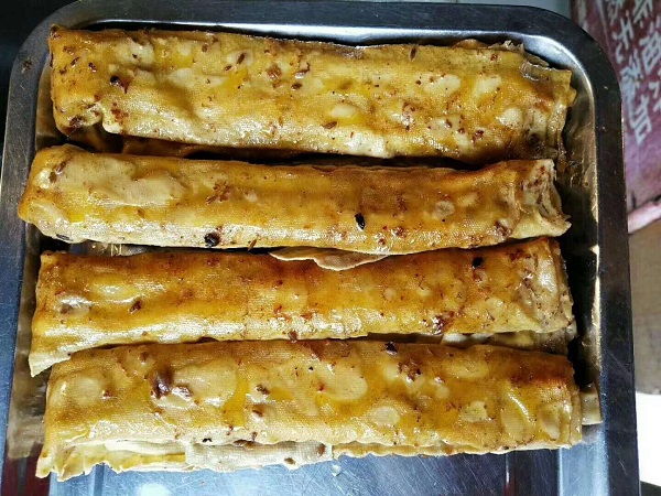 豆皮的做法，電烤豆皮，張成榮電烤雞架產品